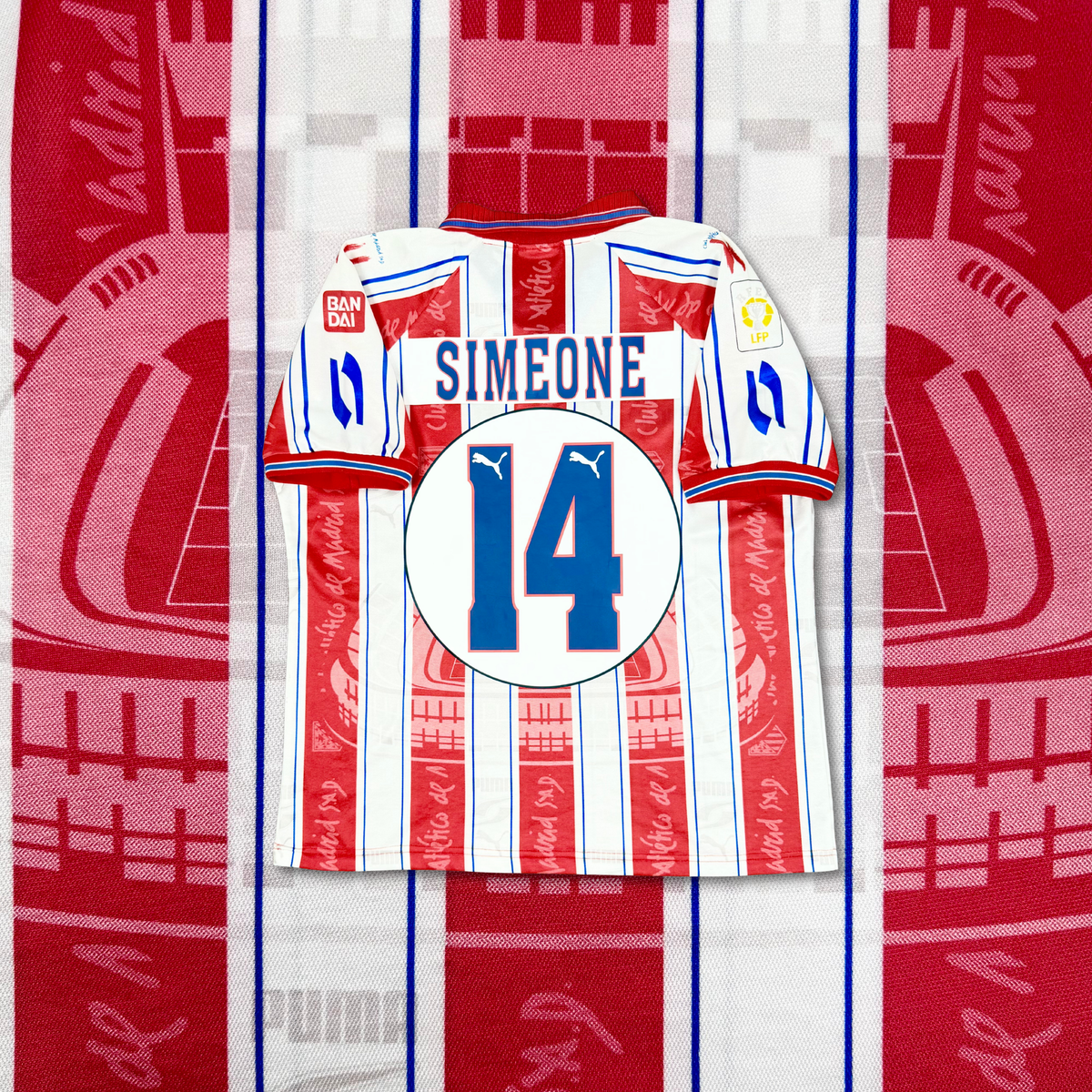 1996/97 Atletico madrid Home Shirt - Diego Simeone - XL