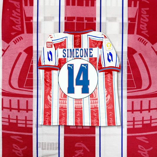 1996/97 Atletico madrid Home Shirt - Diego Simeone - XL