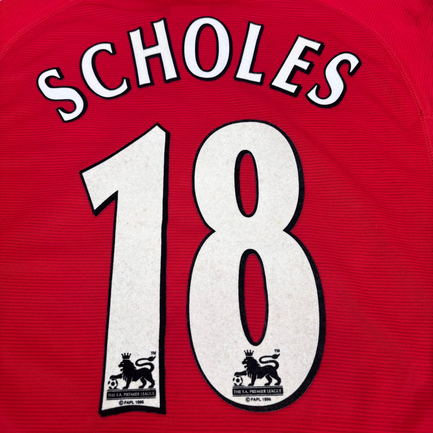 2000/01 Manchester United Home Shirt- Scholes - L