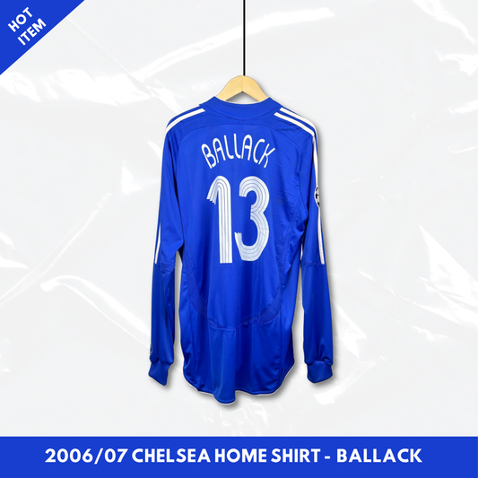 2006/07 Chelsea Home Longsleeve Shirt - Ballack - L