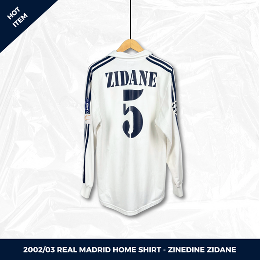 2002/03 Real Madrid Home Shirt Longsleeve - Zidane