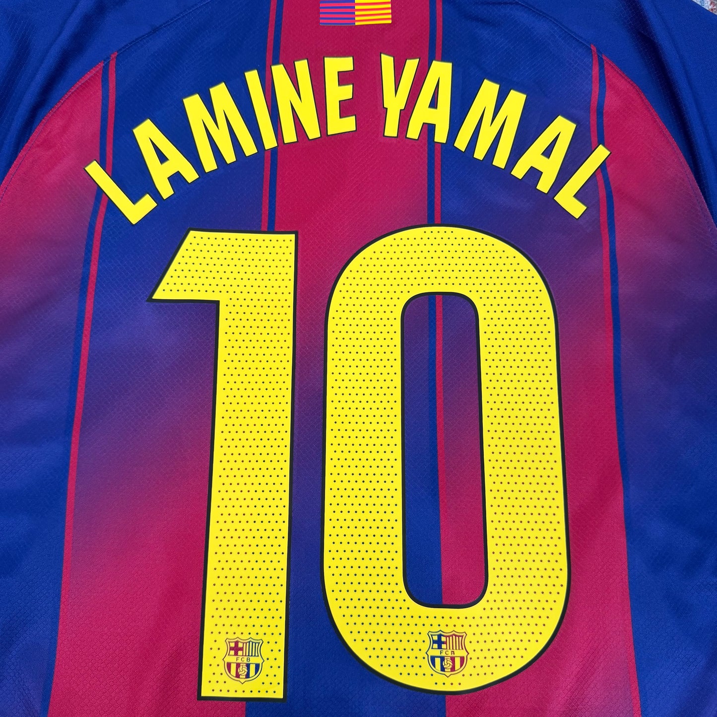 2025/26 Barcelona Home Shirt - Lamine Yamal - L
