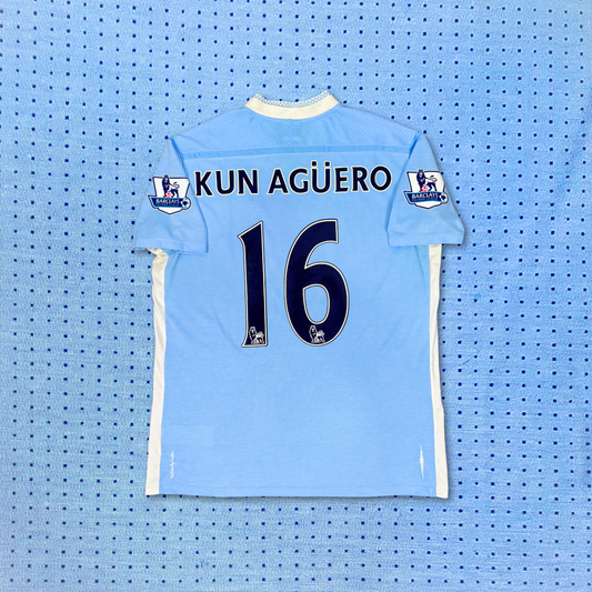 2011/12 Manchester City Home Shirt - Aguero - L