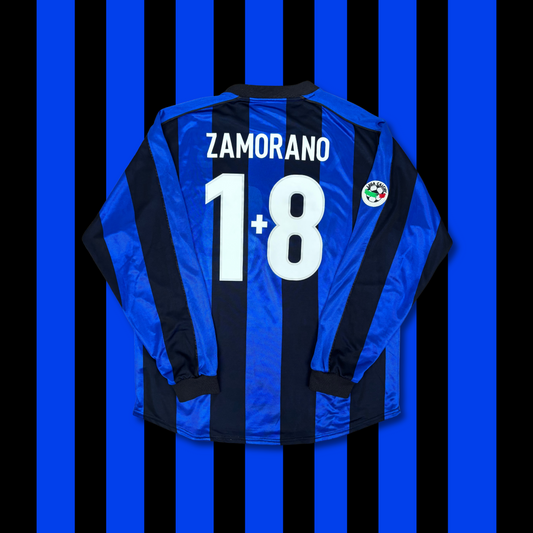 1999/00 Inter Milan Home Longsleeve Shirt - Zamorano - Player Issue - XL