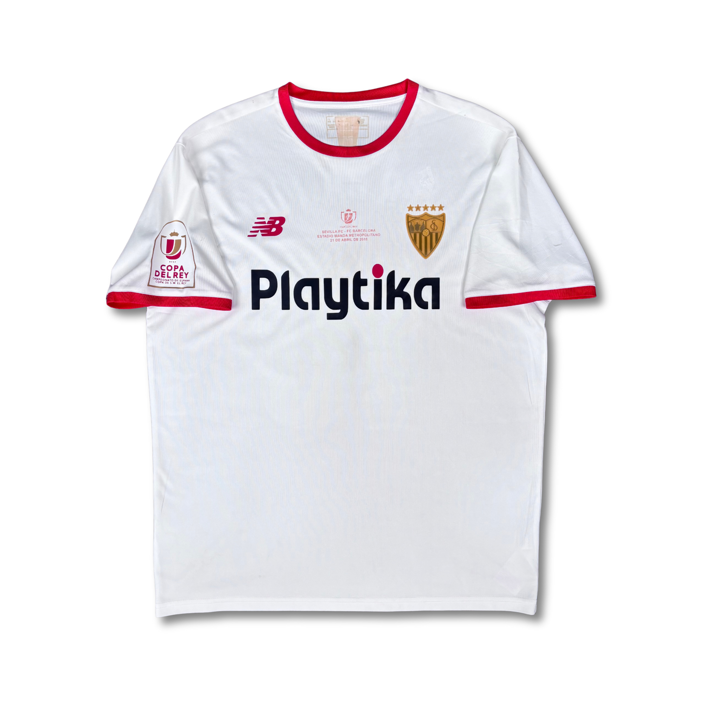 2017/18 Sevilla Home Copa del Rey Shirt - Ever Banega - L