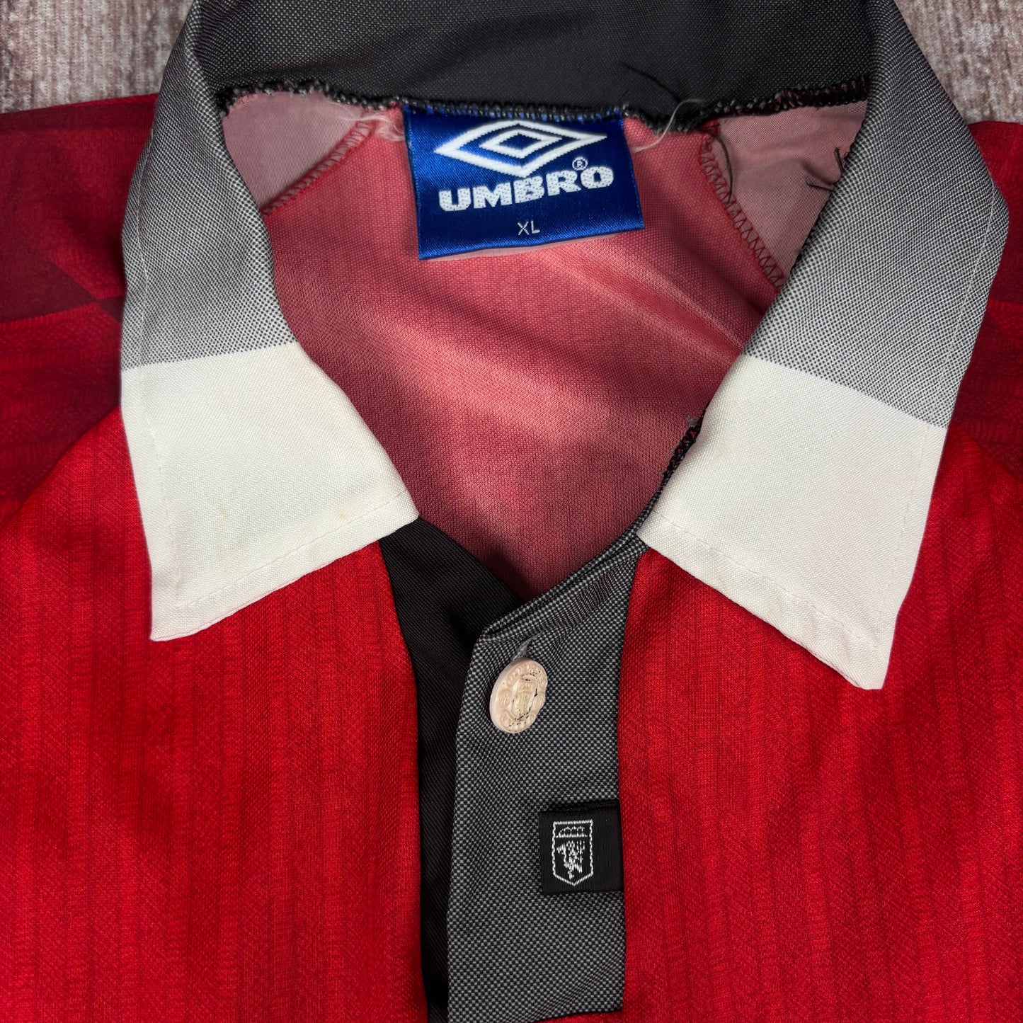 1996/97 Manchester United Home Longsleeve Shirt - Beckham - XL