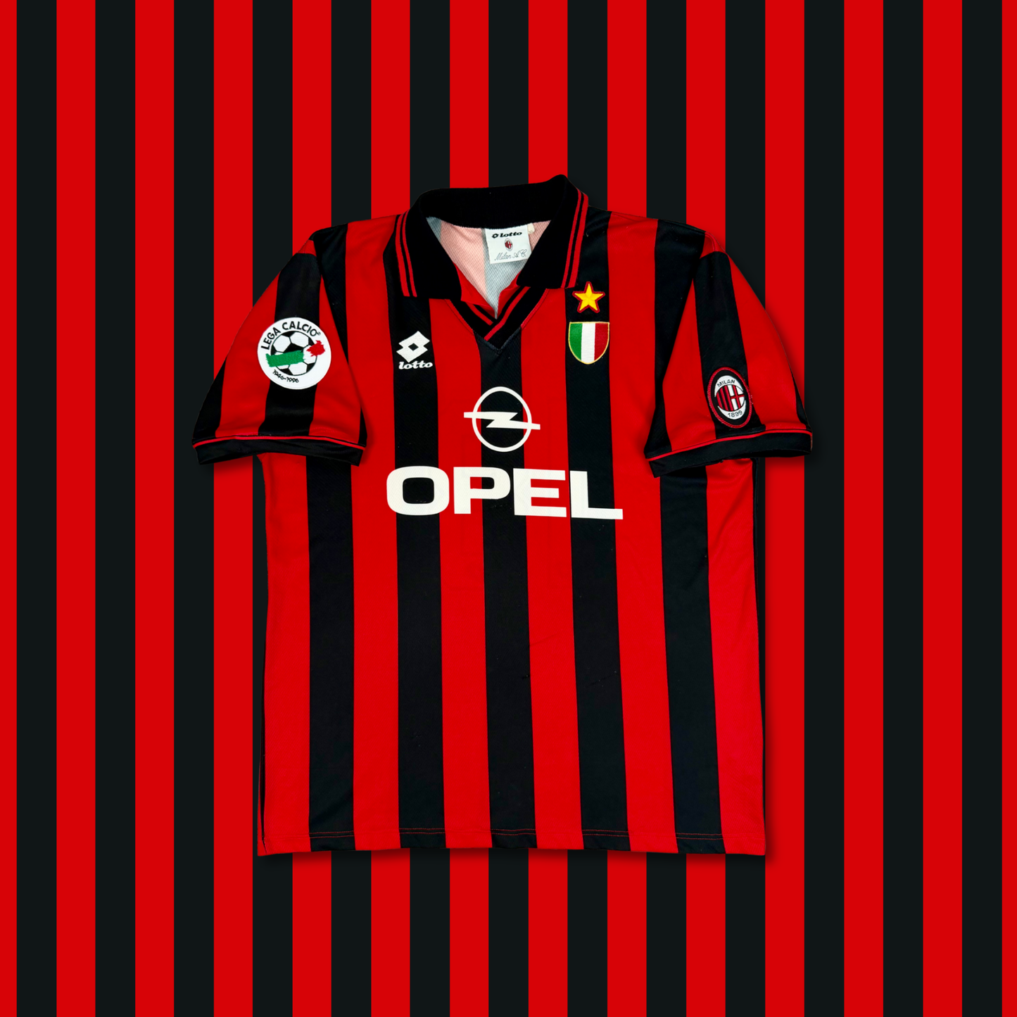 1996/97 AC Milan Home Shirt - Baggio - XL