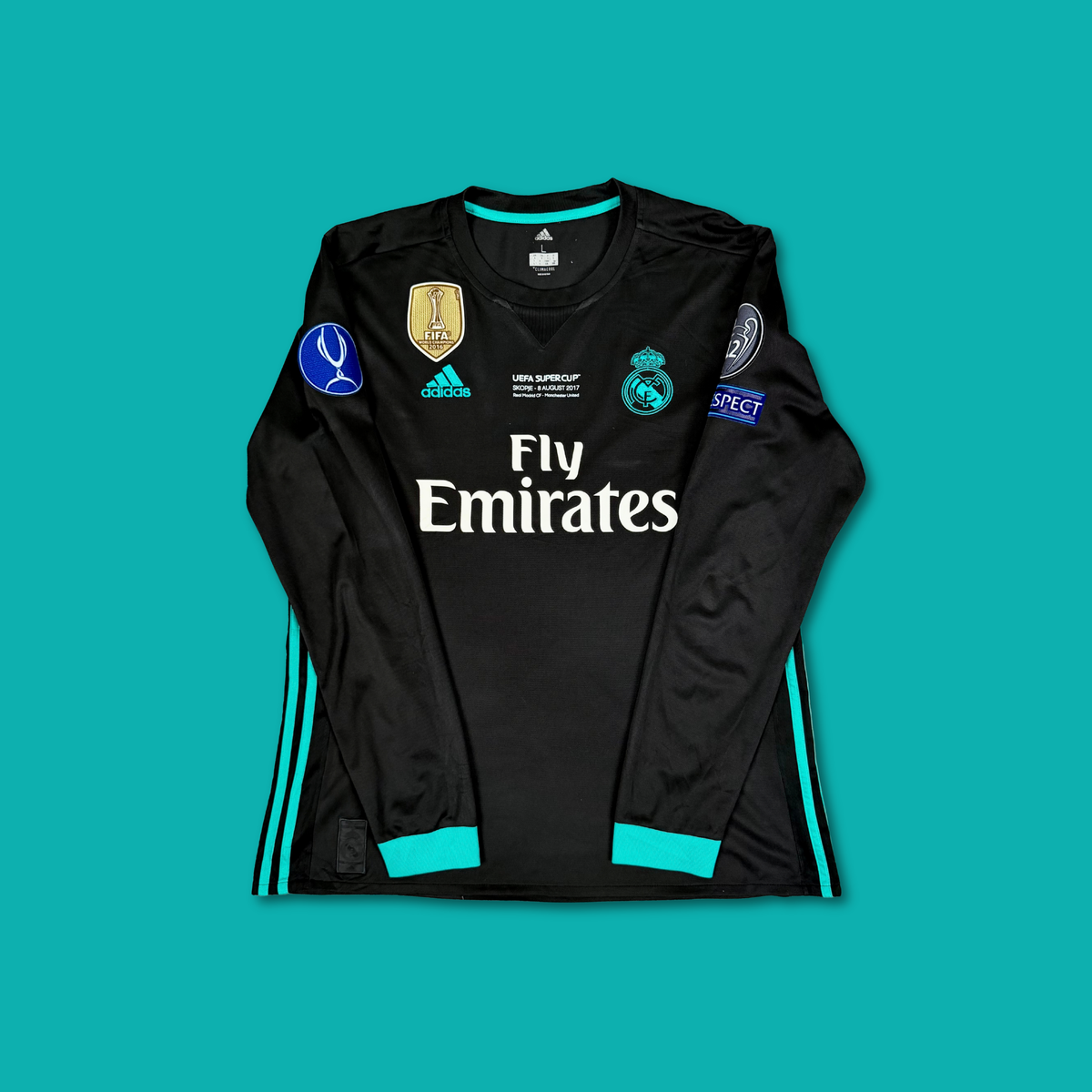 2017/18 Real Madrid Away Longsleeve Shirt - Cristiano Ronaldo - L