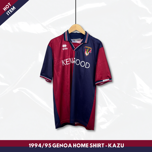 1994/95 Genoa Home Shirt - Kazu - L