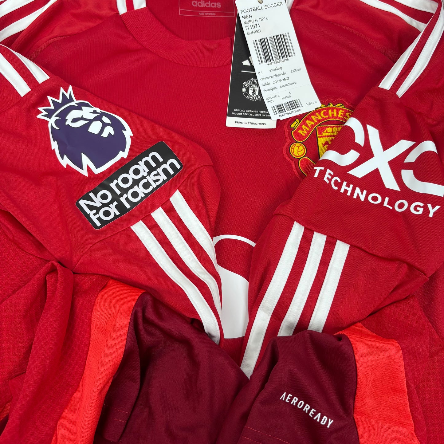 2024/25 Manchester United Home Longsleeve Shirt - Hojlund - L - New with Tag