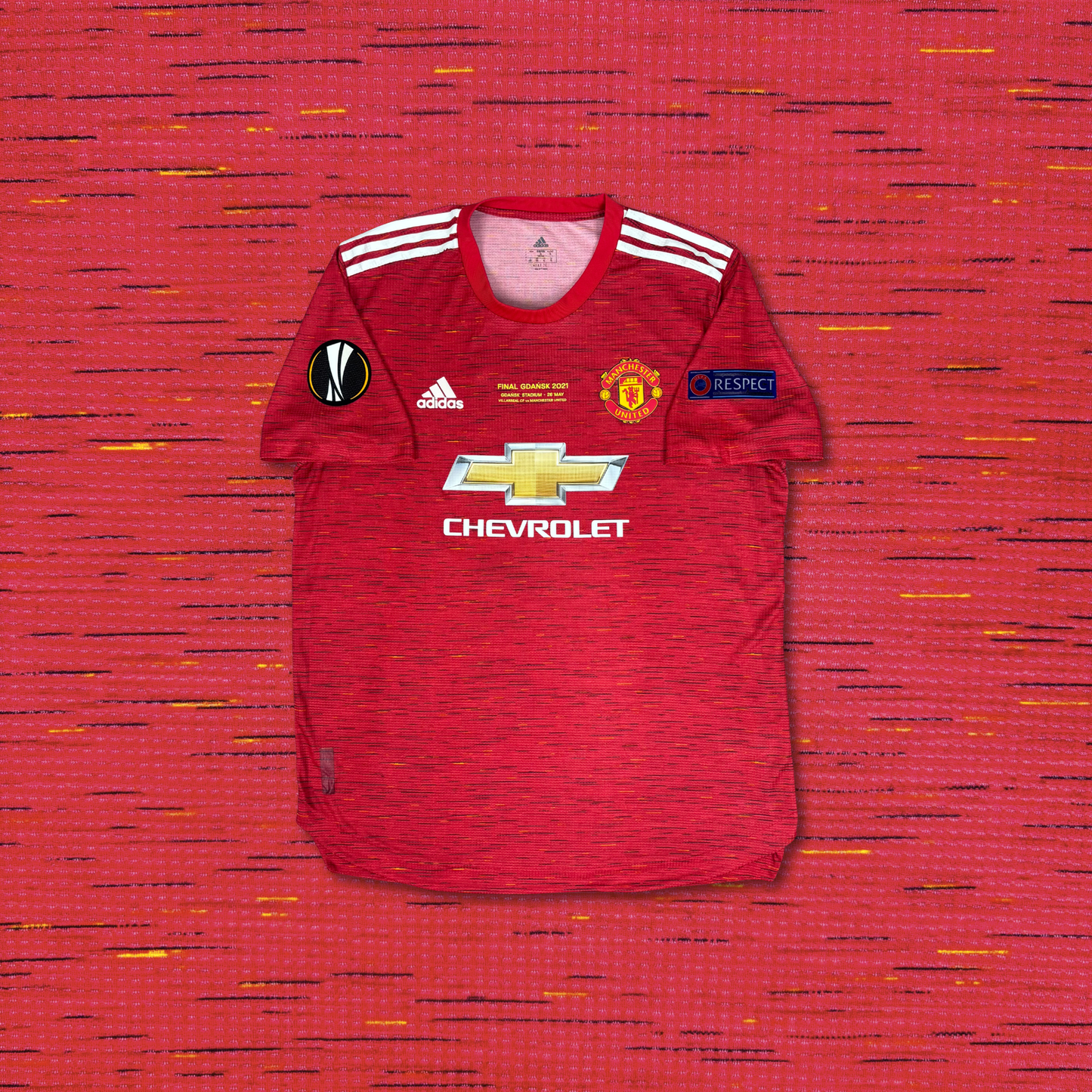 2020/21 Manchester United Home Shirt - Player Issue - Bruno Fernandes - XL