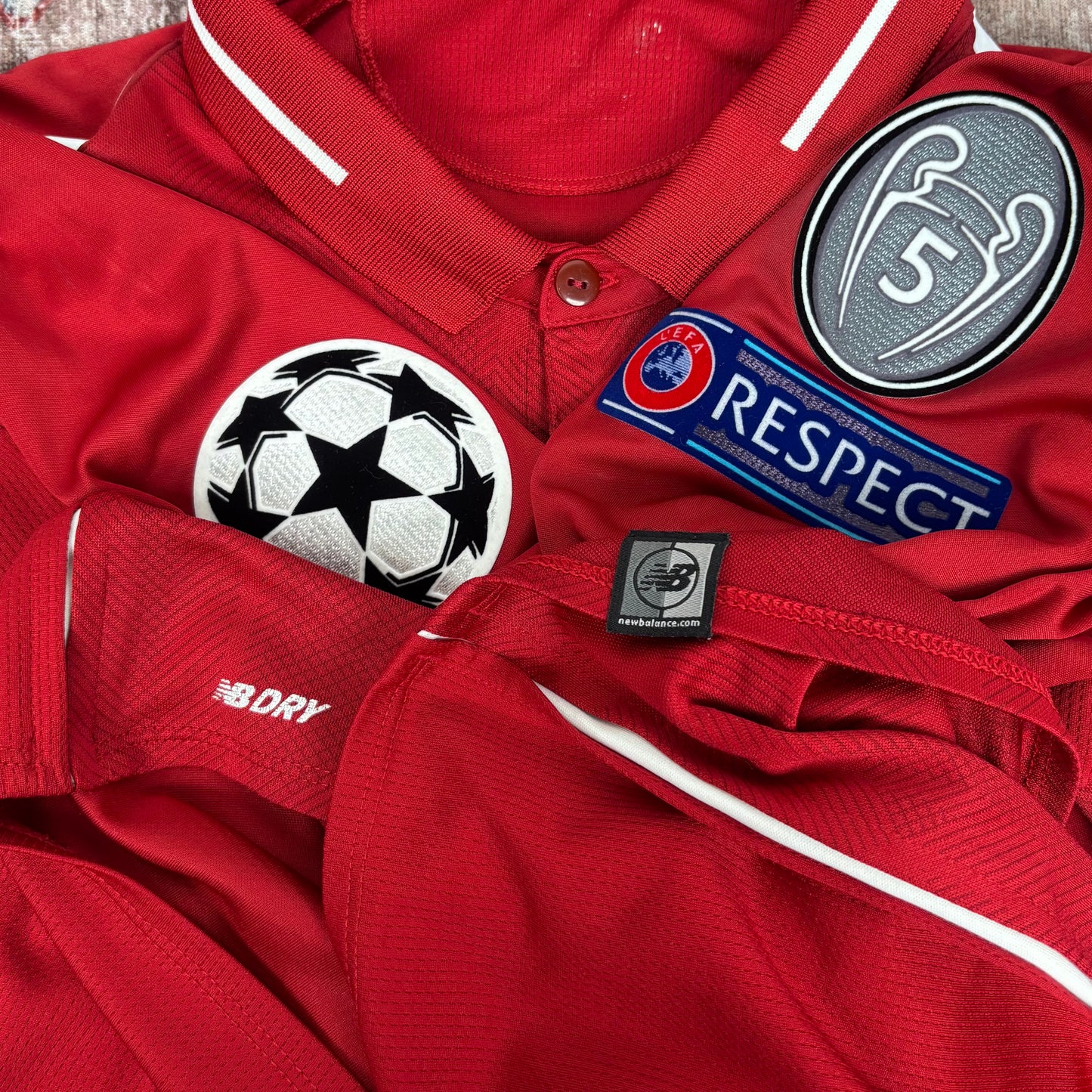 2018/19 Liverpool Home Longsleeve Shirt - Mo Salah - M