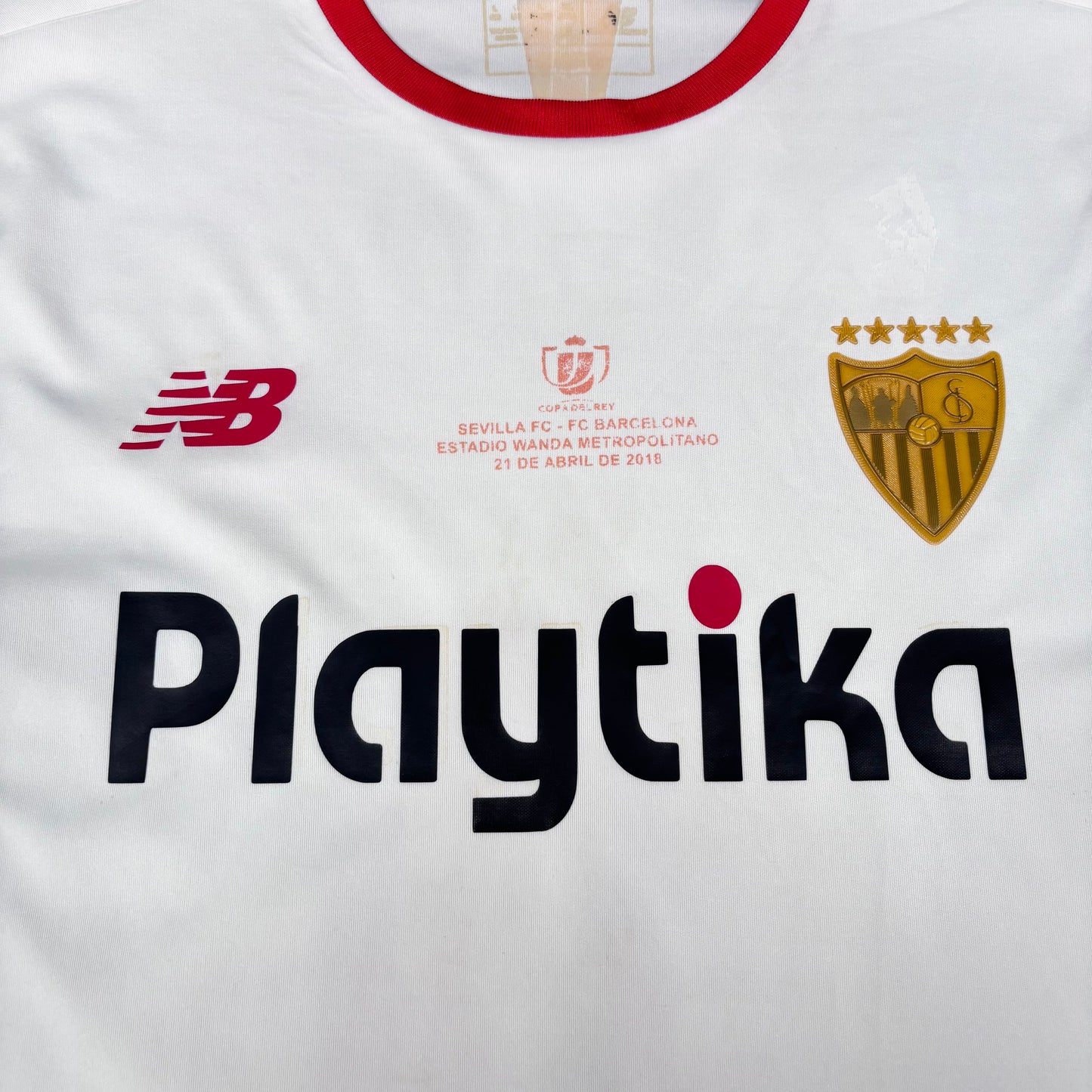 2017/18 Sevilla Home Copa del Rey Shirt - Ever Banega - L