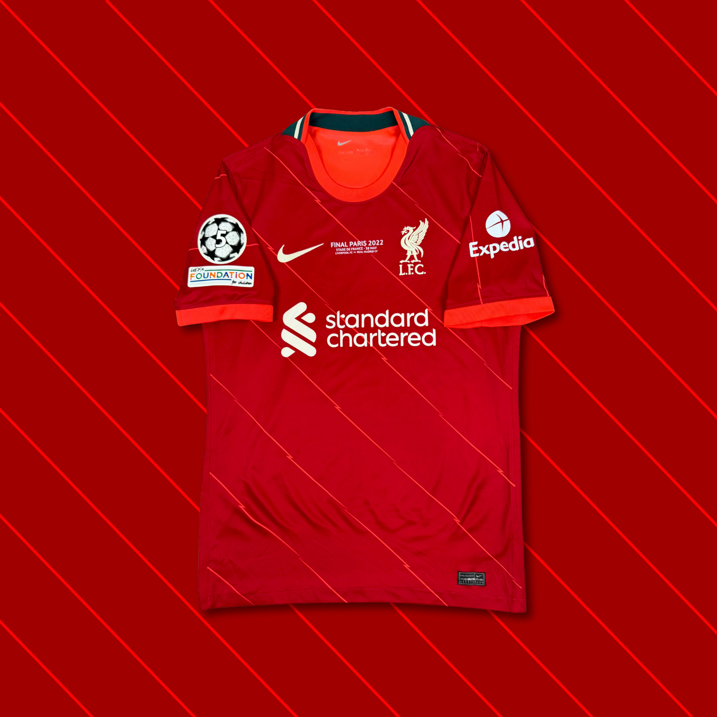 2021/22 Liverpool Home Shirt - Salah - M