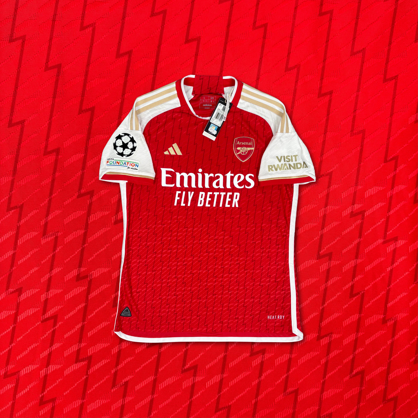 2023/24 Arsenal Home Shirt - Player Issue - Rice - L - New with Tag