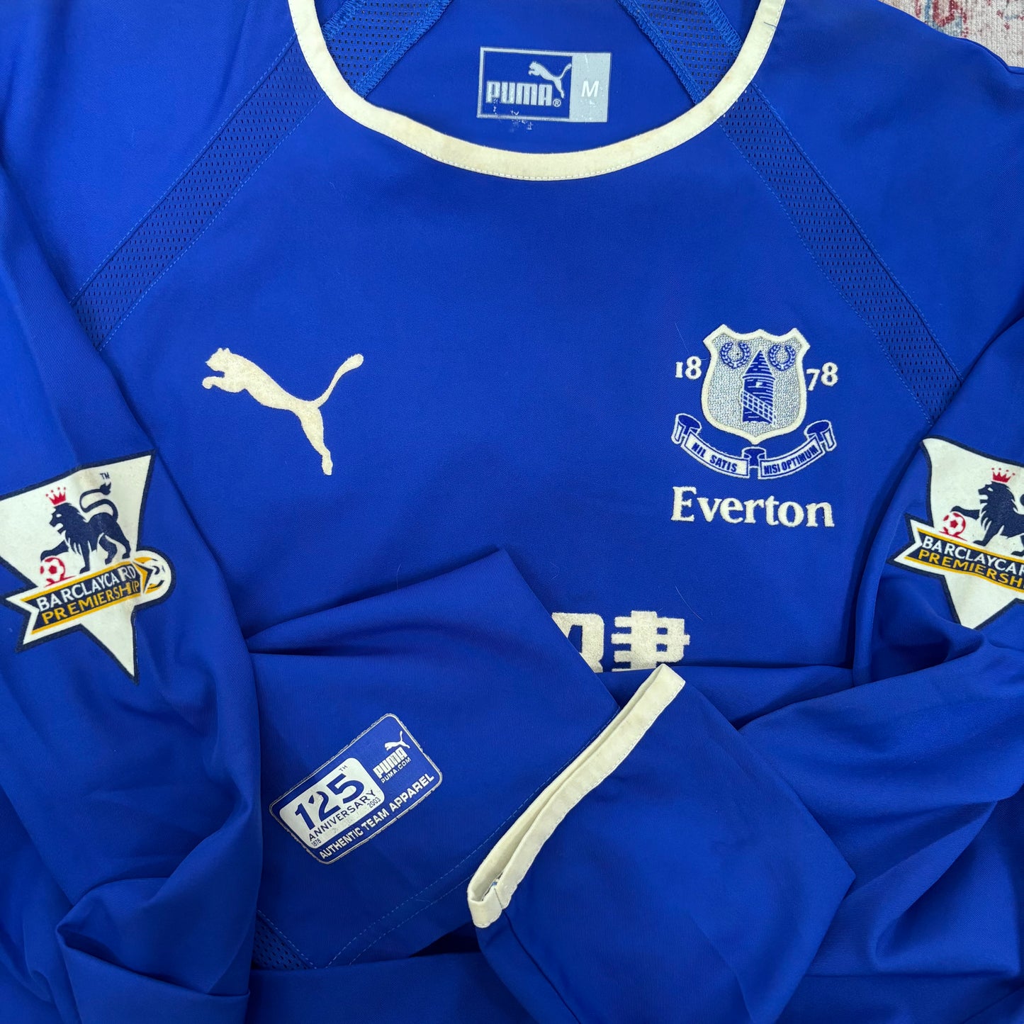 2003/04 Everton Home Longsleeve Shirt - Rooney - M