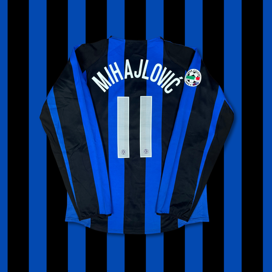 2004/05 Inter Milan Home Longsleeve Shirt - Mihajlovic - XL
