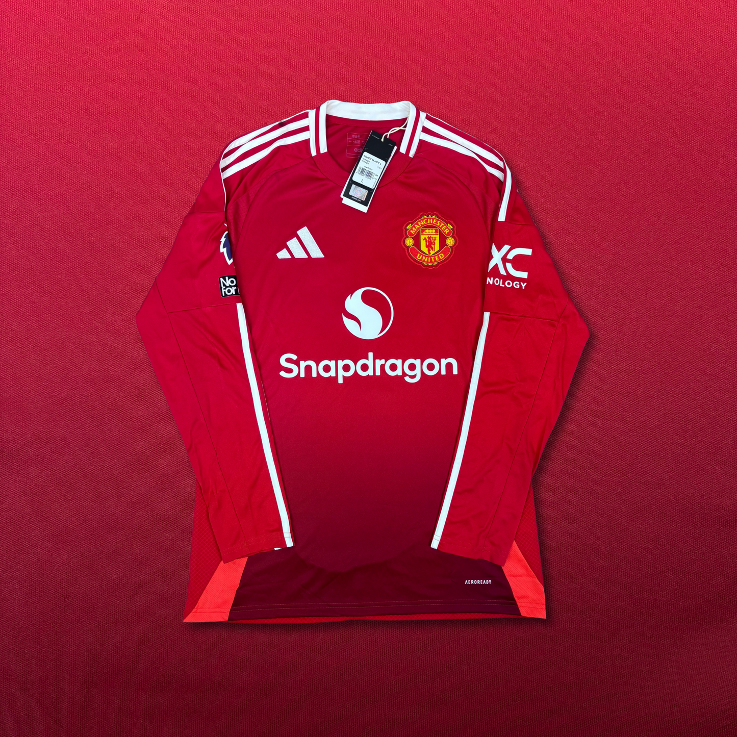 2024/25 Manchester United Home Longsleeve Shirt - Hojlund - L - New with Tag