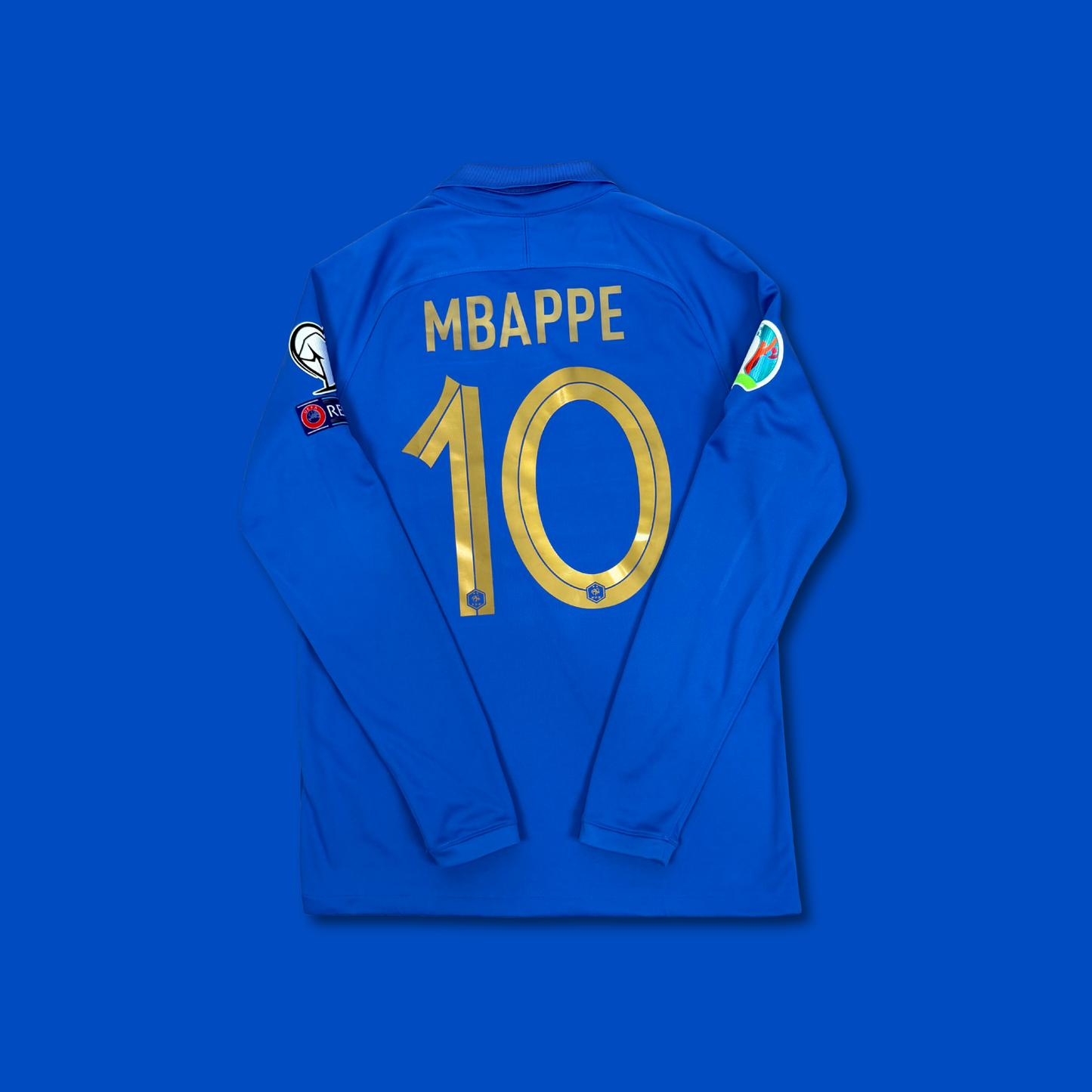 2019/20 France Home Centenary Longsleeve Shirt - Mbappe - M