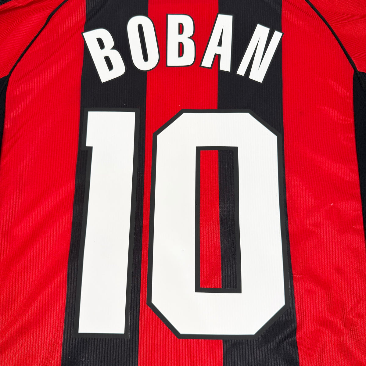 1998/99 AC Milan Home Longsleeve Shirt - Boban - M