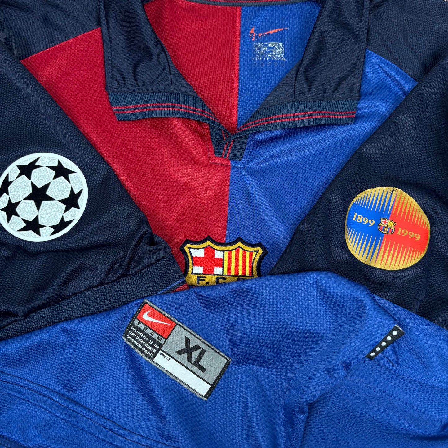 1999/00 Barcelona Centenary Shirt - Rivaldo - XL