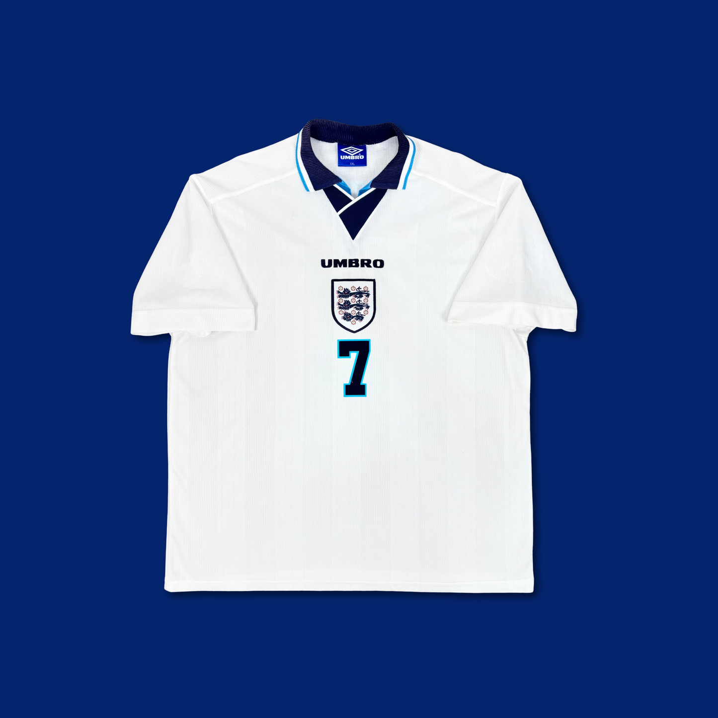 1996/97 England Home Shirt - Beckham - XXL