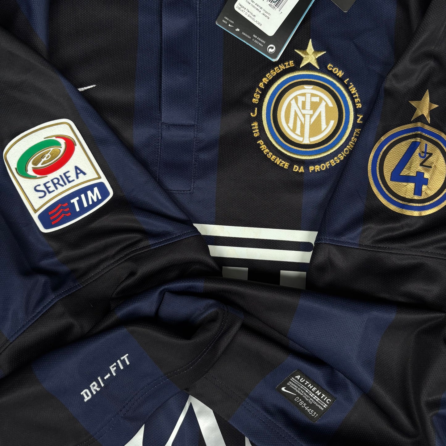 2014/15 Inter Milan Home Shirt - Zanetti - XL - New with Tag