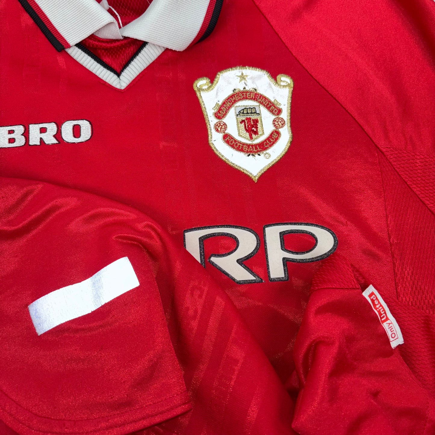 1998/99 Manchester United Home Cup Shirt - Beckham - L