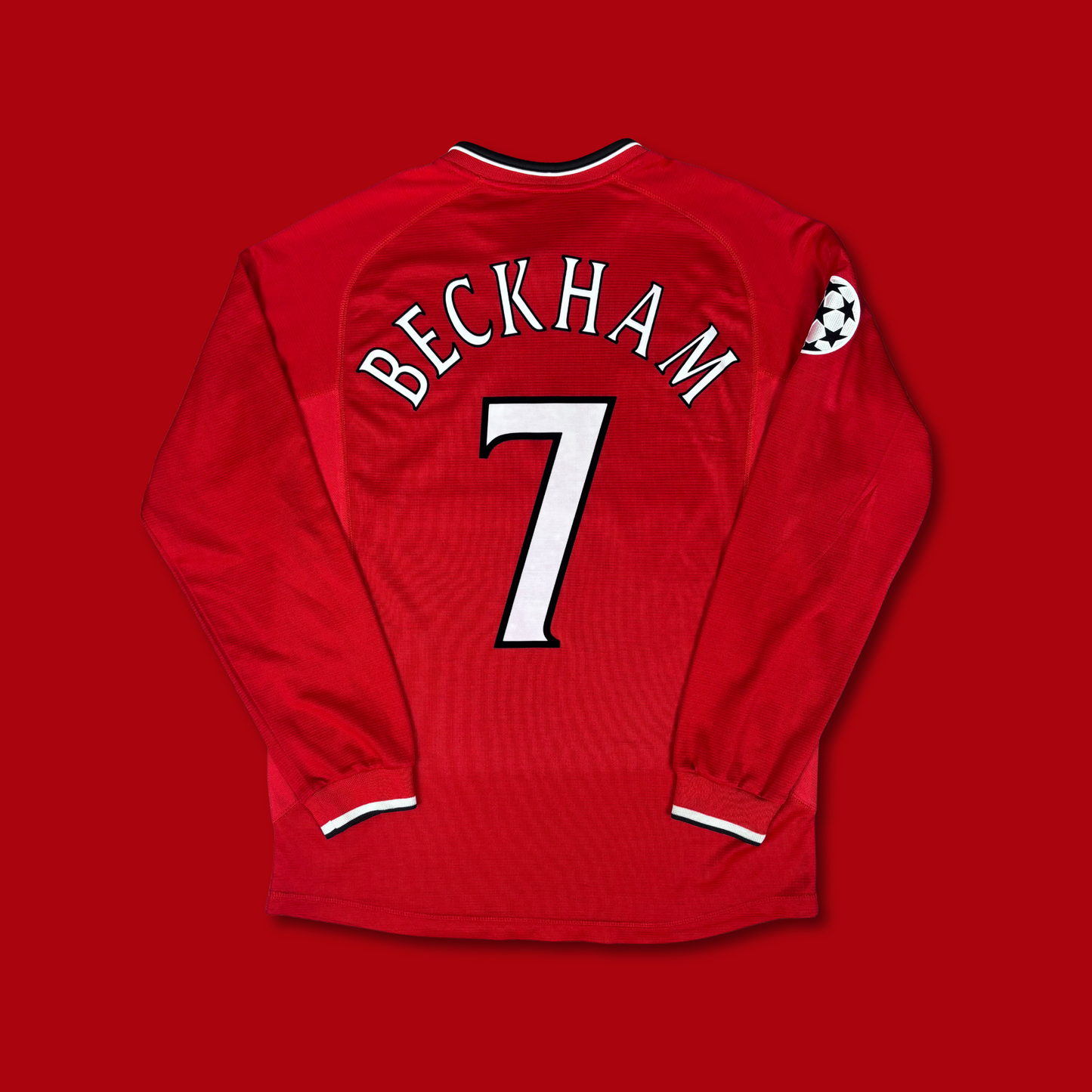 2000/01 Manchester United Home Longsleeve Shirt - Beckham - L
