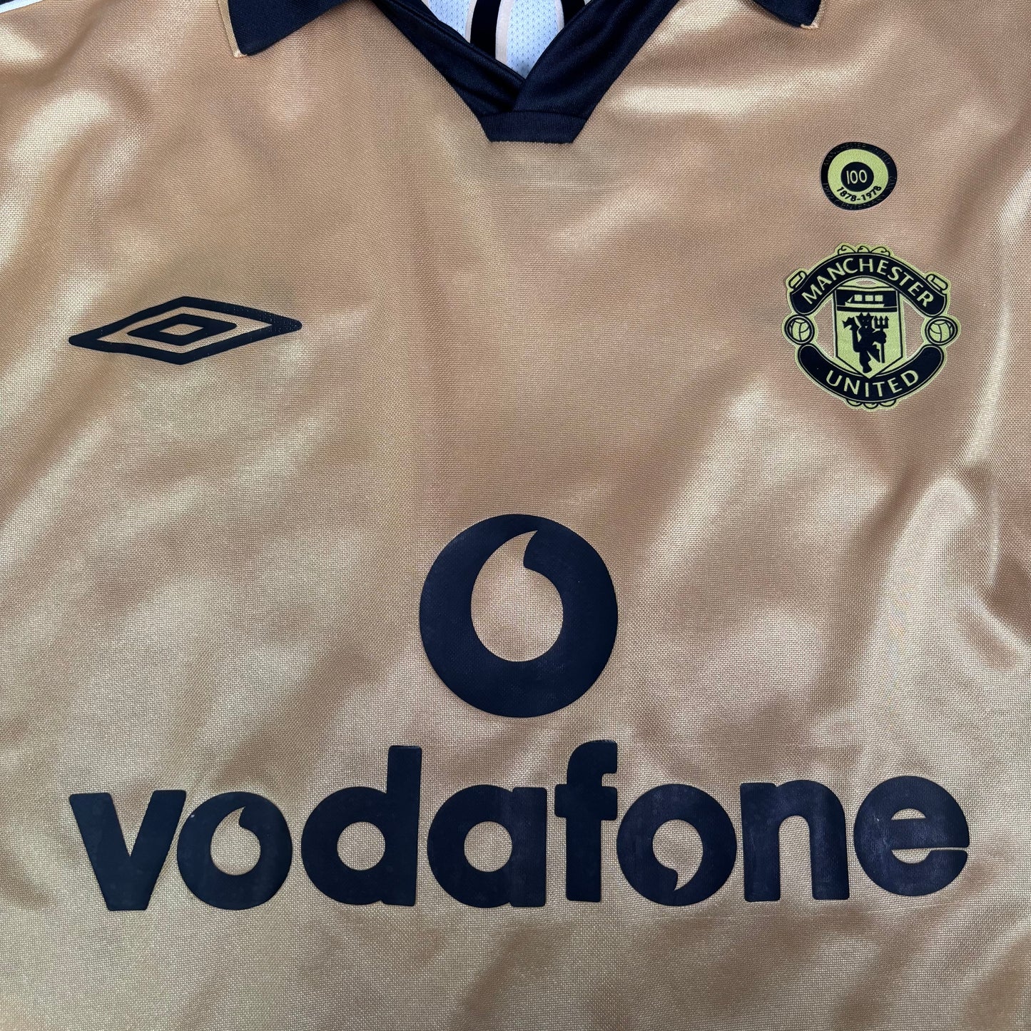 2001/02 Manchester Unitrd Centenary Shirt - Scholes - M