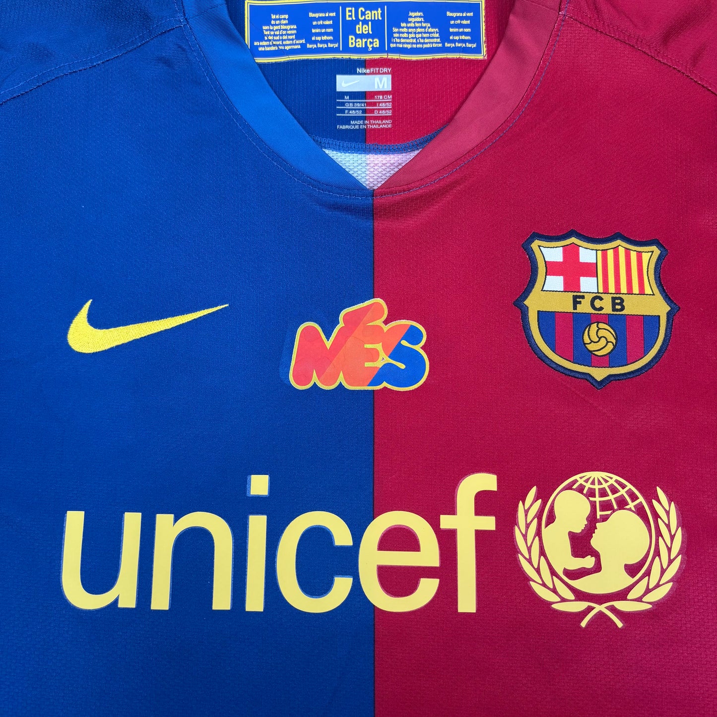 2008/09 Barcelona Home Shirt - Henry - M