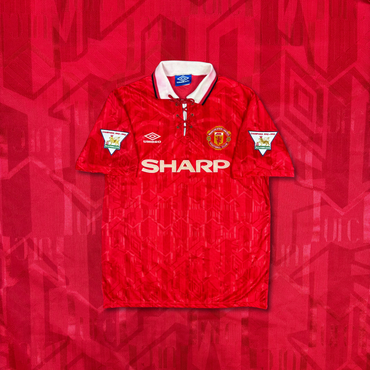 1993/94 Manchester United Home Shirt - Beckham - L