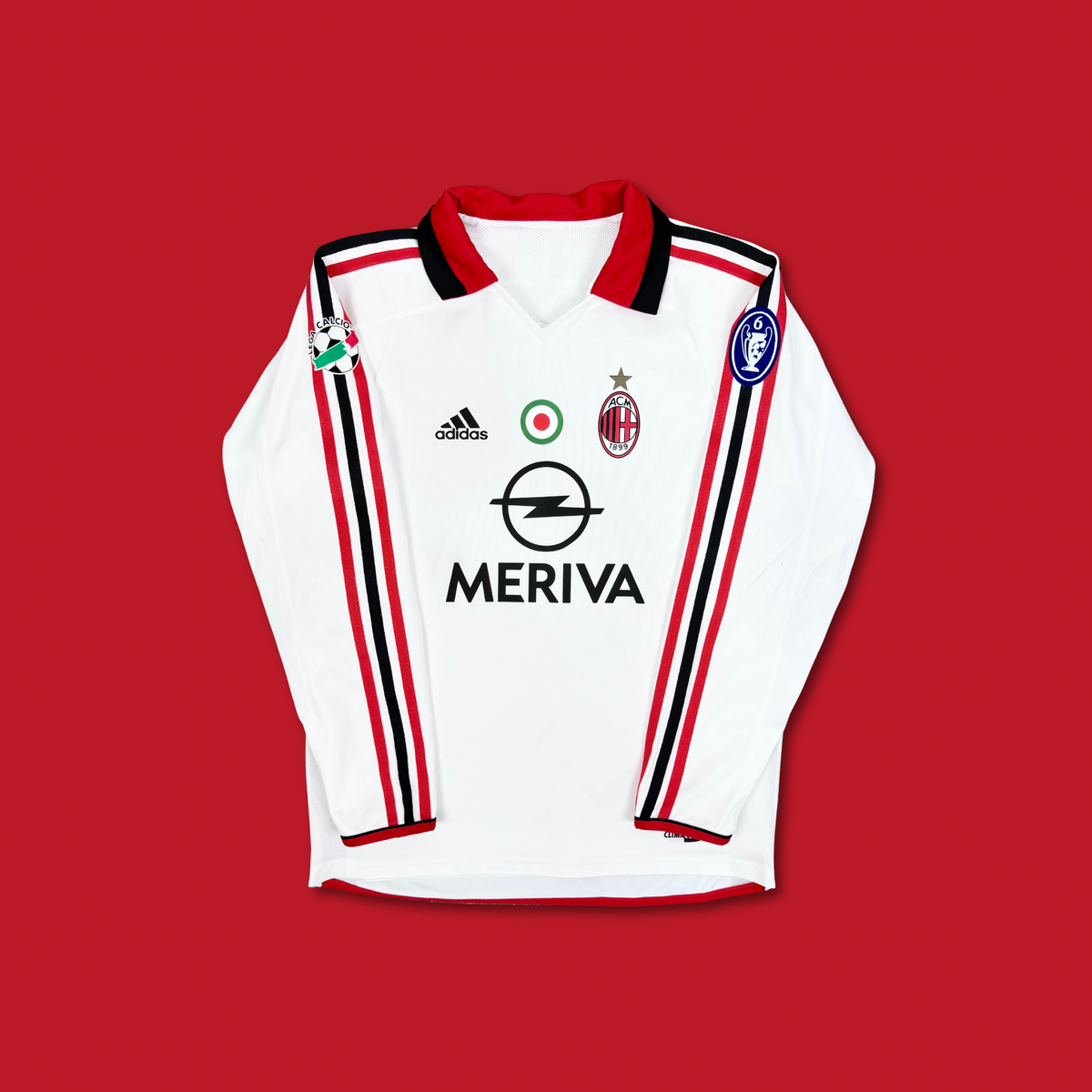2003/04 AC Milan Away Longsleeve Shirt - Player Issue - Rui Costa - S
