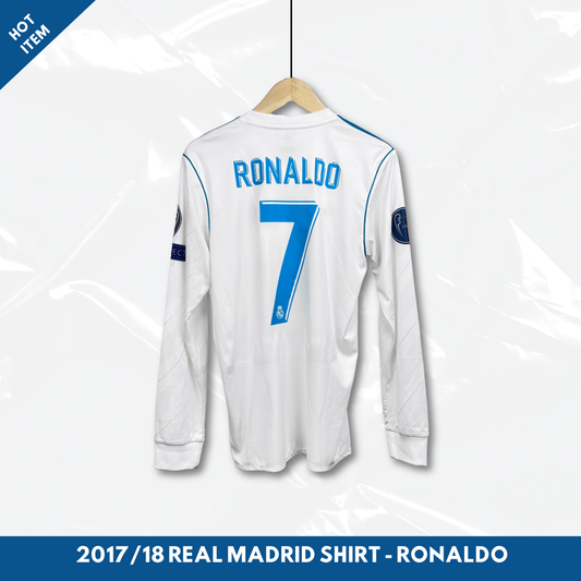 2017/18 Real Madrid Home Shirt - Ronaldo - Longsleeve - S