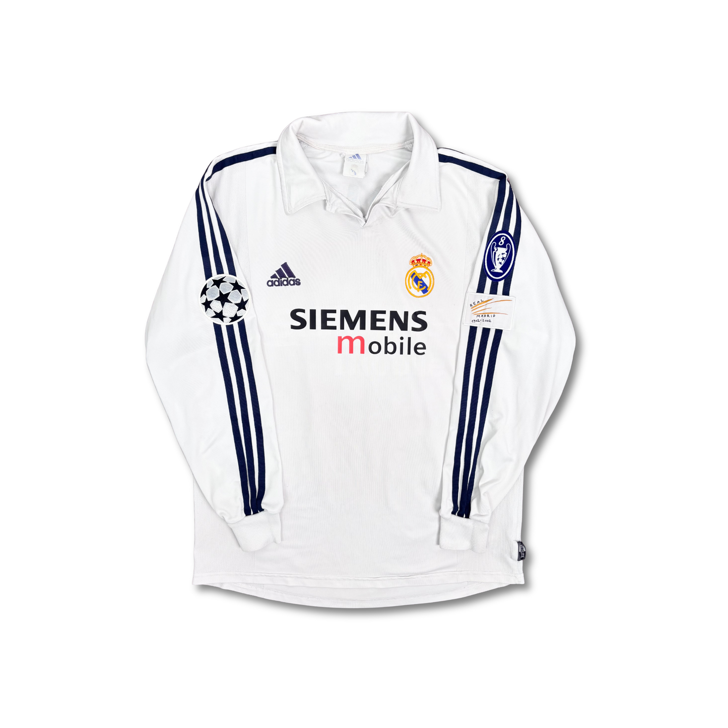 2002/03 Real Madrid Home Longsleeve Shirt - Zidane - L
