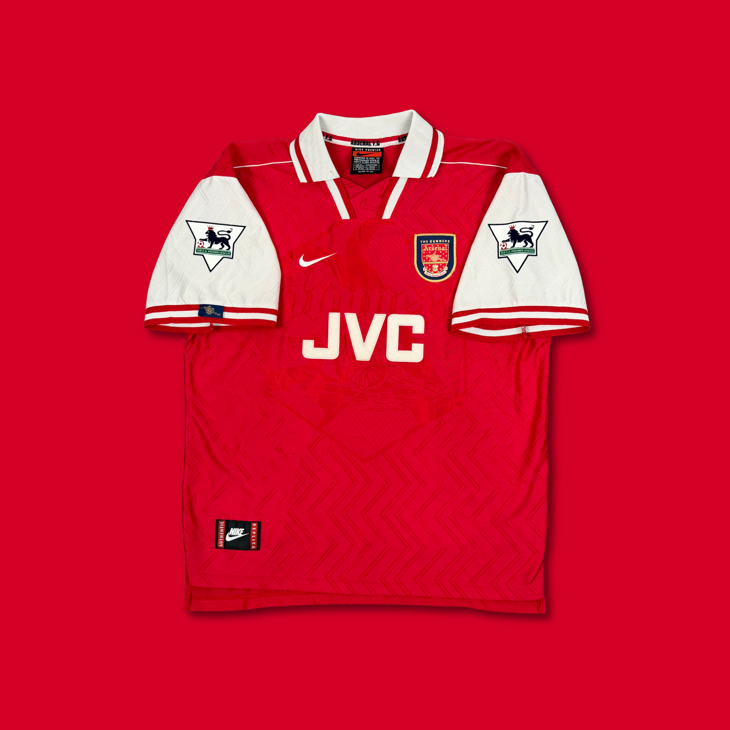 1996/97 Arsenal Home Shirt - Bergkamp - XL