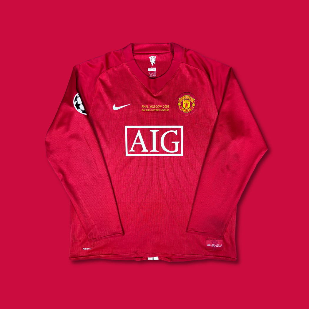 2007/08 Manchester United Home Longsleeve Shirt - Ronaldo - XL