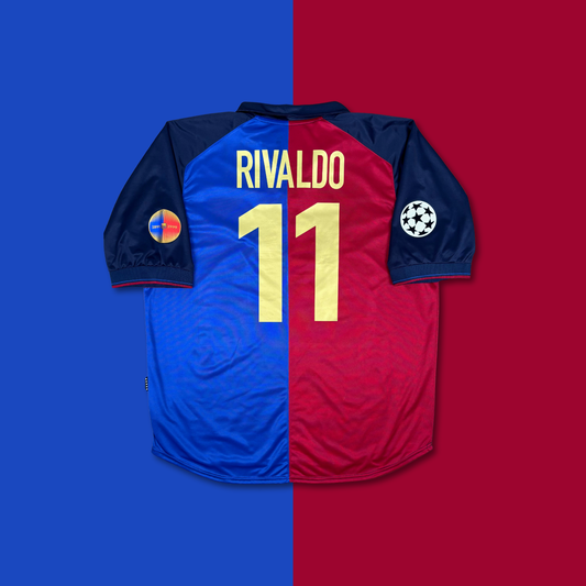 1999/00 Barcelona Centenary Shirt - Rivaldo - XL