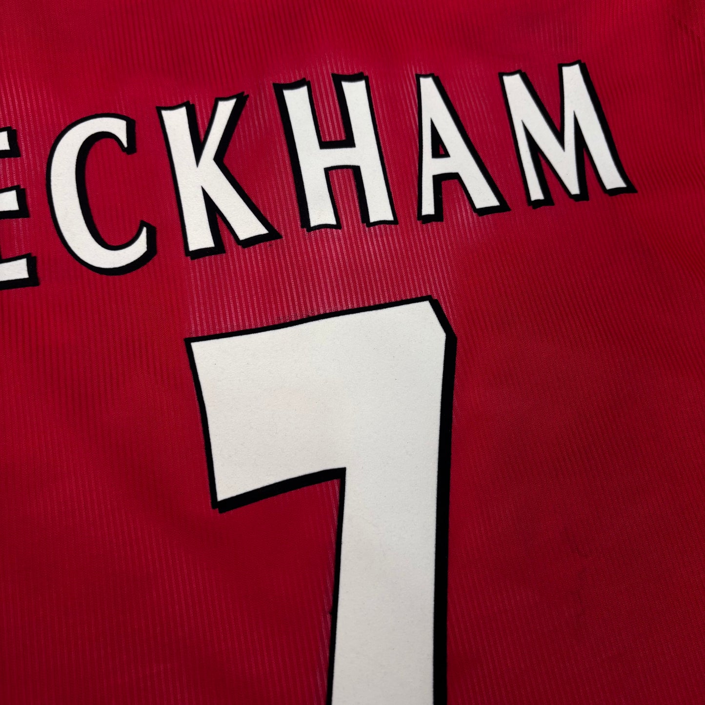 1999/00 Manchester United Home Longsleeve Shirt - Beckham - L