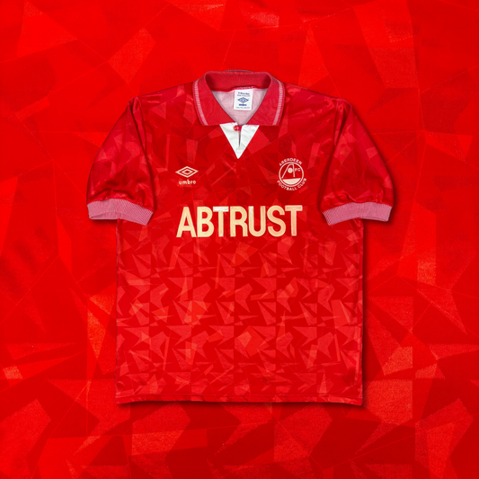 1991/92 Aberdeen FC Home Shirt - M