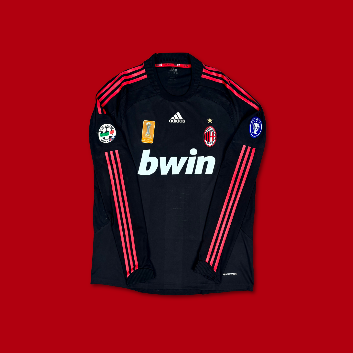 2008/09 AC Milan Third Longsleeve Shirt - Player Issue - Beckham - L