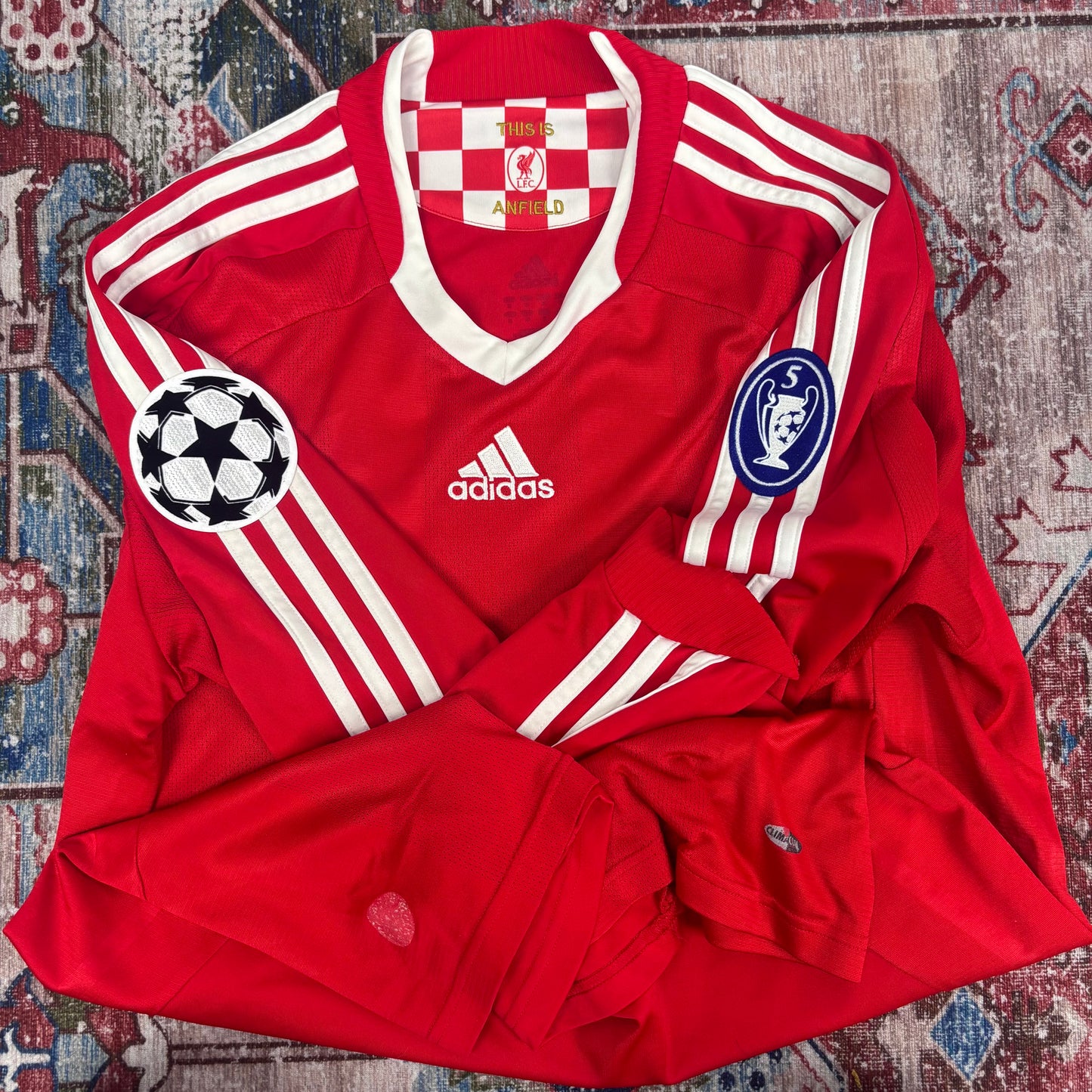 2008/09 Liverpool Home Longsleeve Shirt - Torres - M