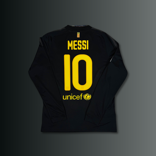 2011/12 Barcelona Away Longsleeve Shirt - Messi - M