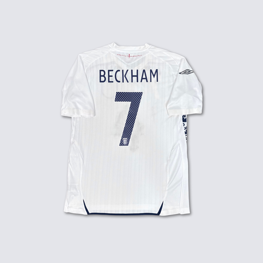 2007/08 England Home Shirt - Beckham - M