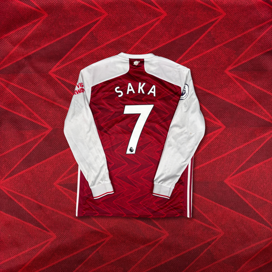 2020/21 Arsenal Home Longsleeve Shirt - Saka - L