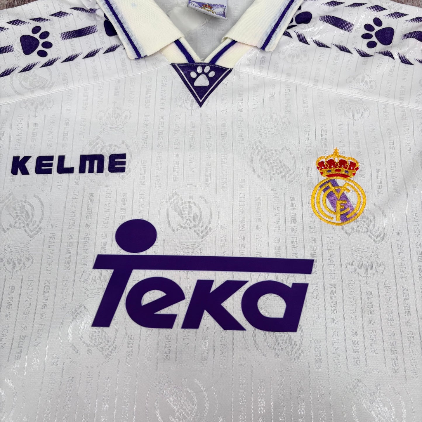 1996/97 Real Madrid Home Shirt - Suker - XL