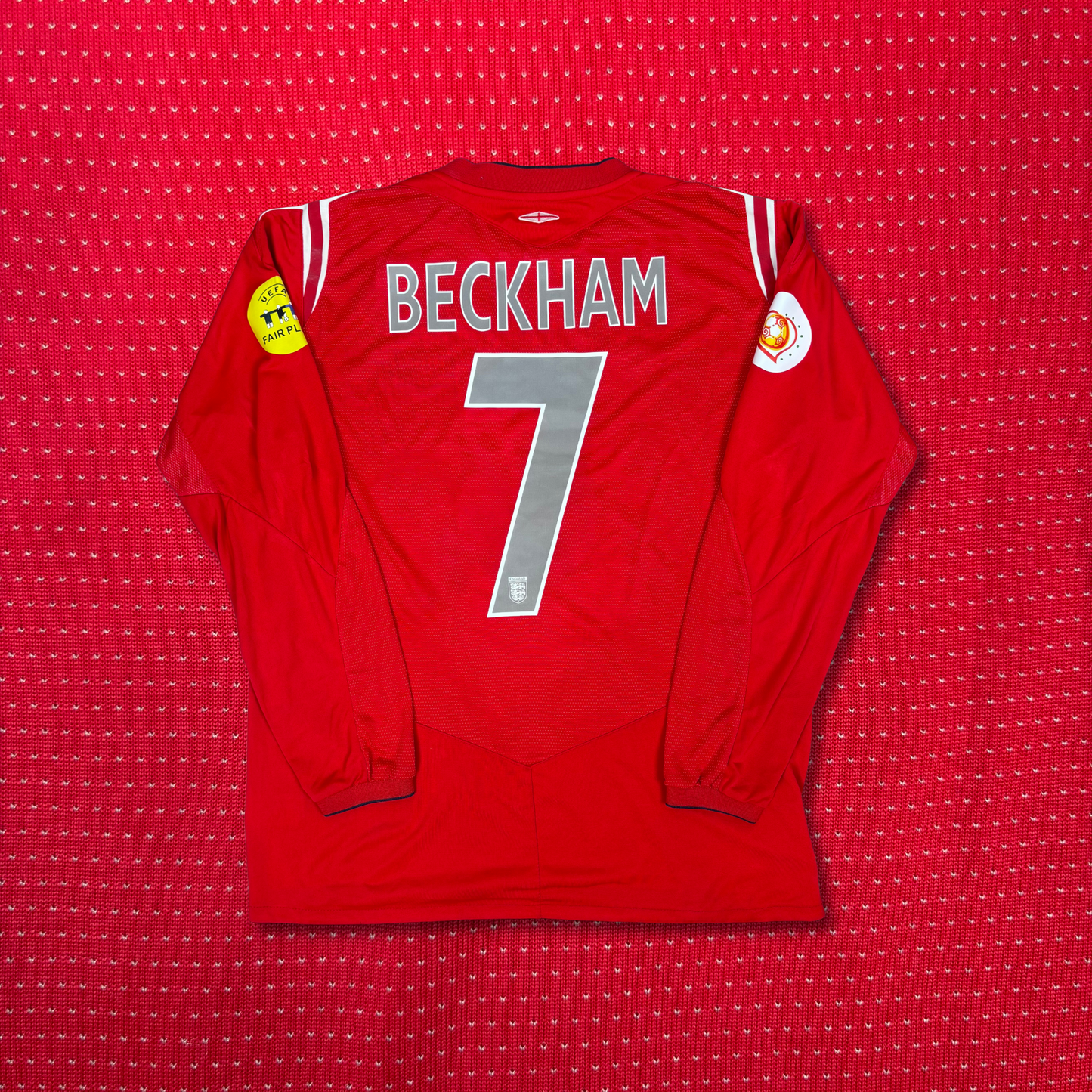 2004/05 England Away Longsleeve Shirt - Beckham - L