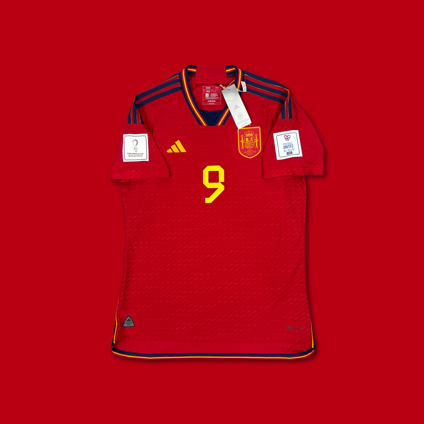 2022/23 Spain Home Shirt - Player Issue - Gavi - L - New With Tag