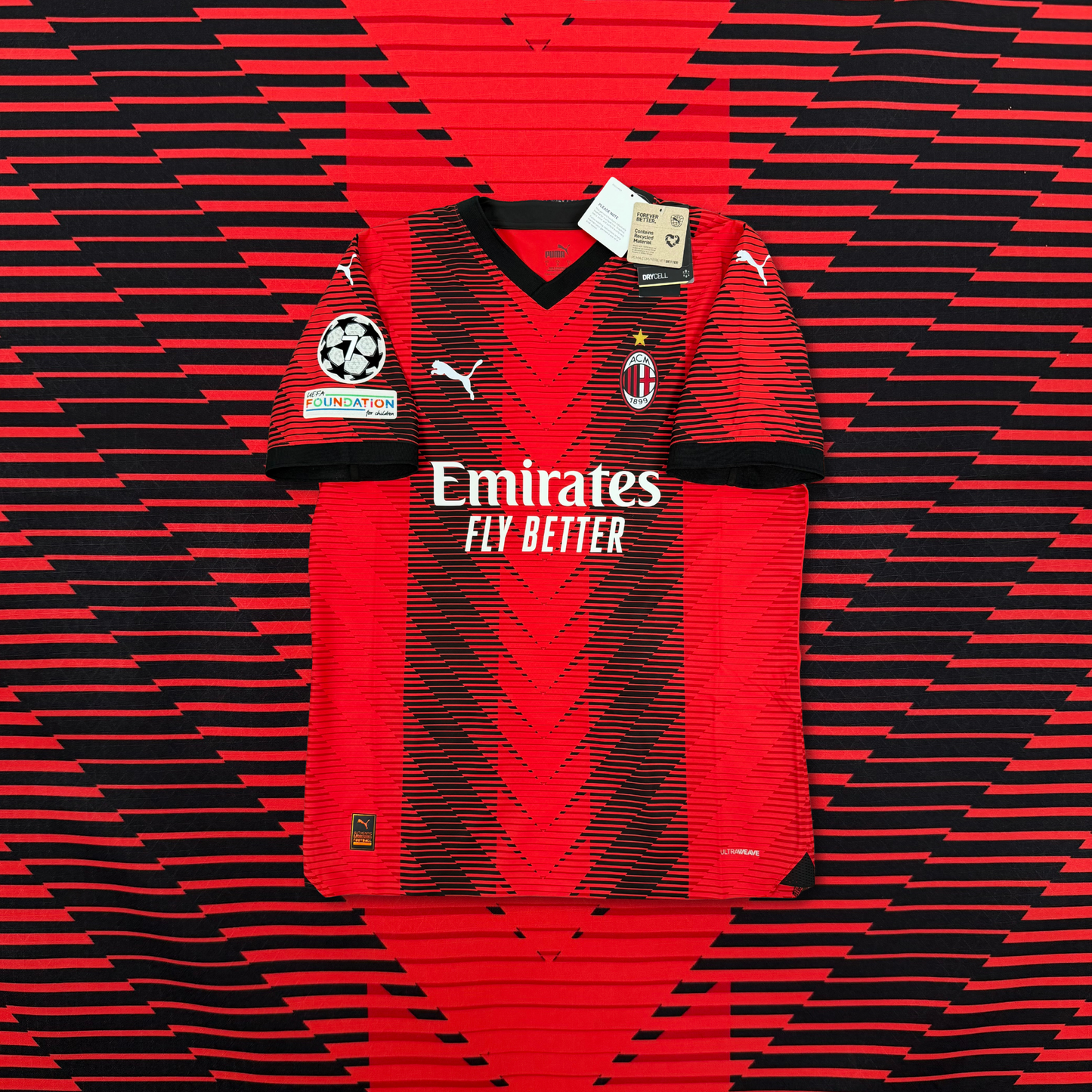 2023/24 AC Milan Home Shirt - Player Issue - Leao - New with Tag - L