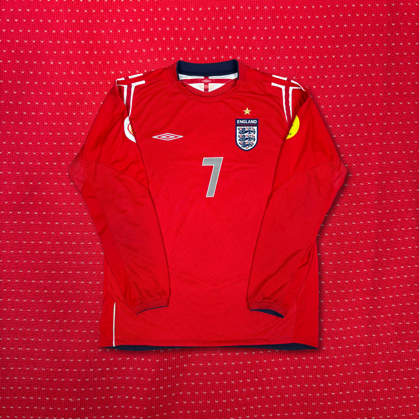 2004/05 England Away Longsleeve Shirt - Beckham - L